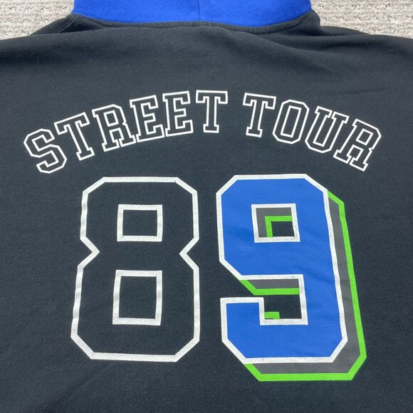 No Fear Street Tour 89 Retro Basketball Hoodie Men Small S Black Blue Hoops Hoop - Picture 10 of 13